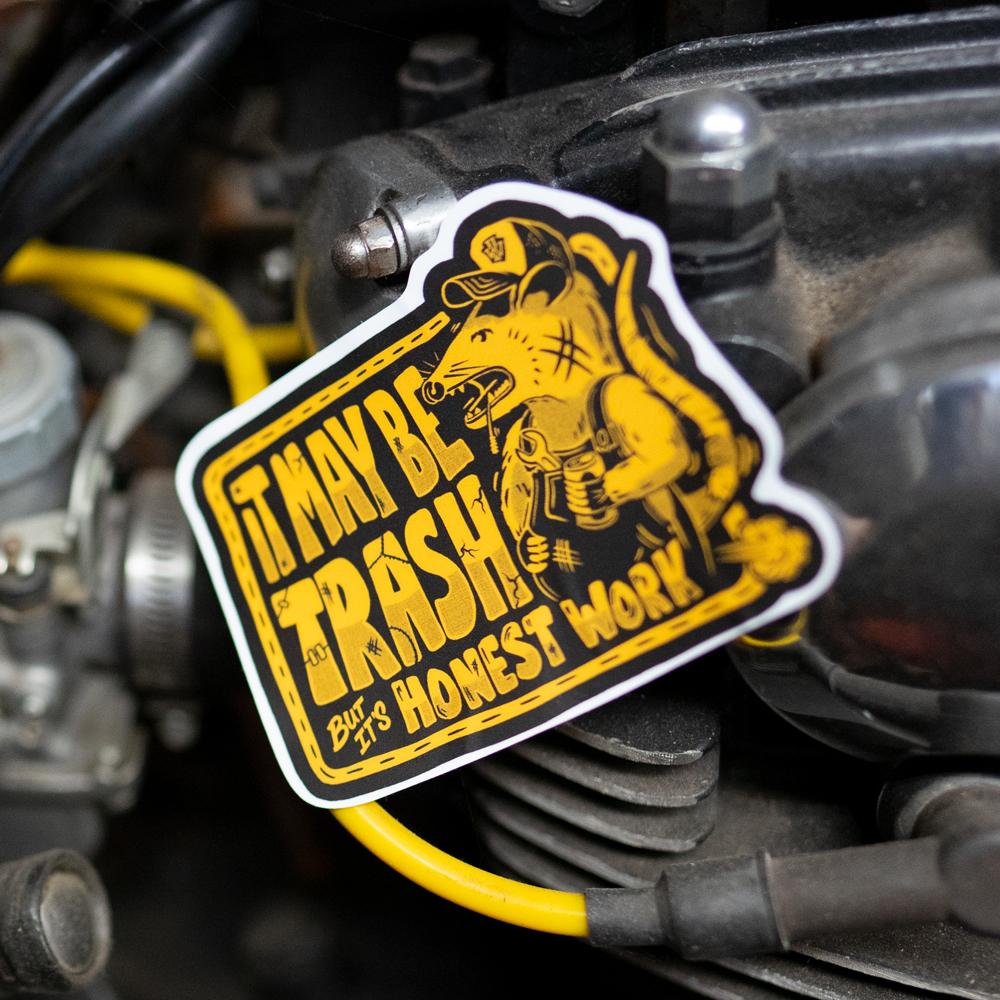 Trash But Honest Work - Die Cut Stickers