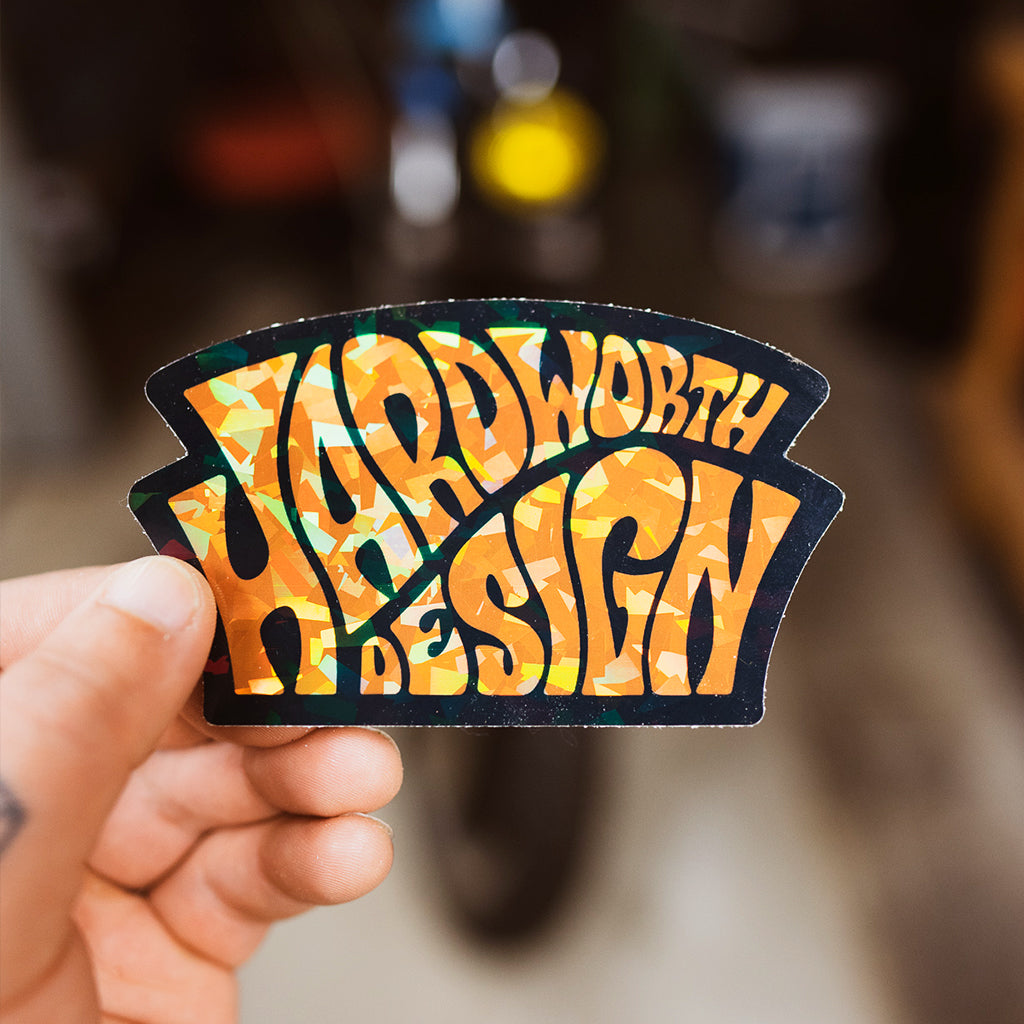 Wavy Gravy Shield - Die Cut Holographic Crystal Sticker